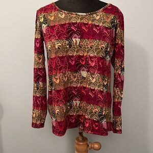 LuLa Roe Women's Lynnae Disney Collection Maleficent Sleeping Beauty Top NWOT